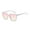 White, variant on Women's Oversized Square Sunglasses - Black Frame / Gradiant Smoke Lens