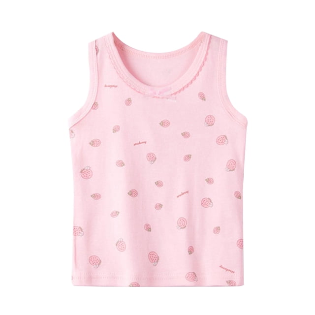 MIASHUI Débardeurs Graphiques Sans Manches pour Filles Tout-Petits, Rose, 3-4 Ans