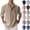 02# Khaki, variant on Men's Cotton Linen Henley Shirts Long Sleeve Button Up Hippie Beach T-Shirt Summer Casual Loose Yoga Tops Plus Size Royal Blue L