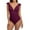 PurpleRed, variant on Charmo Women's One-Piece Swimsuit Ruffle Bathing Suit with Tummy Control Sexy Monokini Swimwear
