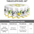 thumbnail image 4 of Yellow Lemon Round Tablecloths, Summer Circular Table Cover Washable Polyester for BBQ, Buffet Table, Parties, Holiday Dinner 60 Inch, 4 of 6