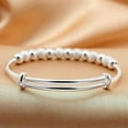 thumbnail image 6 of EOEMY Fashion 925 Silver Beads Bangle Bracelet Womens Girl Jewelry Accessories Wedding, 6 of 9