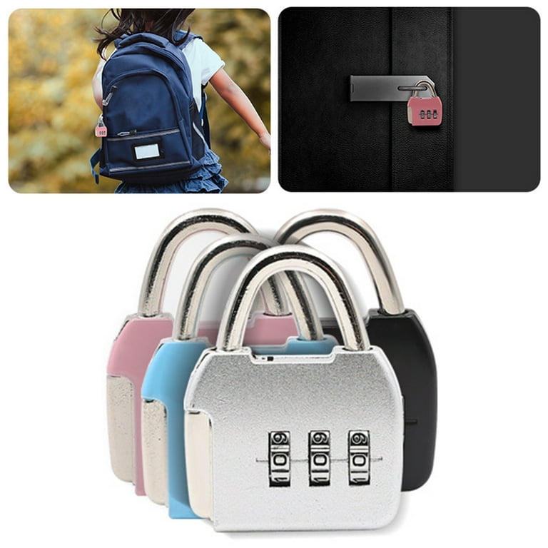 Wharick Password Lock Anti-theft Safe Mini Luggage Dial Digits Combination  Padlock for Backpack