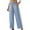 #02 Light Blue, variant on Gyexs Wide Leg Pants Woman High Waist Yoga Pants Baggy Cotton Joggers with Pockets, #02 Black, Size XXL