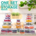 thumbnail image 7 of 50 Pcs Large Food Storage Containers with Lids Airtight - 526OZ Stackable Kitchen Set -  Leak Proof, 7 of 7