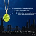 thumbnail image 2 of Gem Stone King 14K Yellow Gold Yellow Lemon Quartz Pendant Necklace | 2.00 Cttw | Gemstone Birthstone | Oval 10X8MM | Gold Necklace for Women | With 18 inch Gold Chain, 2 of 6