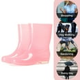 thumbnail image 5 of AUXDIQ Wellington Boots Women Mid-calf Wellies Waterproof Rain Boots Outdoor Garden Shoes, Pink, 6 US, 5 of 6