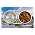 thumbnail image 1 of Sicily Pet Mat for Food and Water, Panorama of the City of Palermo with Cloudy Sky Old European Town Buildings Photo, Non-Slip Rubber Mat for Dogs and Cats, 18" X 12", by Ambesonne, 1 of 2