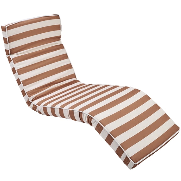 Sunnylife: The Lounger Chair - Tierra Clay Stripe - Ground Chaise, Adjustable Seat, Water Resistant Cover, Foldable Steel Frame, Pool-Outdoor-Beach