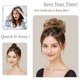 thumbnail image 5 of Qlenkay Gorra de béisbol con extensiones de cabello 14 pulgadas ondulado rizado Bob peinado peluca ajustable sombrero adjunto postizo sintético para mujer marrón medio, 5 of 5