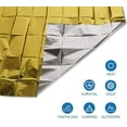 GPS Gold Mylar Blanket 8 Pack,Outdoor Emergency Rescue Blanket,Two