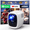 White, variant on 4K Projector with WiFi 6 and Bluetooth 5.4 Auto Screen Correction 1080p Native Res Built-in Apps & TV OS Stereo Speakers, Black