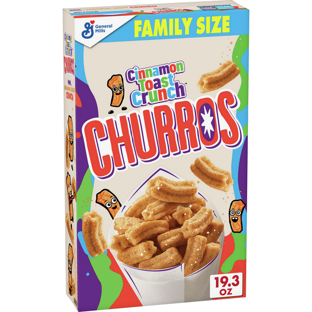 Cinnamon Toast Crunch Churros, Breakfast Cereal, Cinnamon Sugar, 19.3