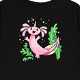 thumbnail image 4 of Inktastic Axolotl Unicorn with Rainbow Tail, Bubbles and Seaweed. Boys or Girls Long Sleeve Toddler T-Shirt, 4 of 5