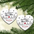 thumbnail image 4 of Ceramic Christmas Ornament, 1st Christmas As Mr & Mrs, Custom Name Text Date & Names, Christmas Ornament, Holiday Keepsake Christmas Ornament, Ornament Christmas, 4 of 5