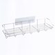 thumbnail image 2 of Estante de almacenamiento de acero inoxidable sin perforaciones para cocina, estante de pared, organizador con 6 ganchos (estante de almacenamiento + adhesivo)., 2 of 6