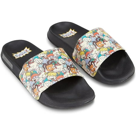 

Nickelodeon Ladies Rugrats Reptar Slides - Ladies Classic Rugrats Angelica Chuckie Tommy Susie Slide Sandals - Rugrats Slip On Slides Multi 7
