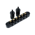 thumbnail image 1 of Eigraketly Puente de sillín de rodillos con conjunto de reemplazo de agujero de poste, pieza trasera de bloqueo, guitarras eléctricas de 6 Accesorios para instrumentos musicales Negro, 1 of 6