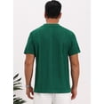 thumbnail image 3 of DARING DIVA Men's Hollow Knitted Shirt Short Sleeve Button Down Striped Shirts L Green, 3 of 7