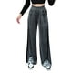 thumbnail image 1 of Txlixc Pantalones de terciopelo de piernas anchas para mujeres, pantalones elásticos casuales de cintura alta y ancha Txlixc  moda, 1 of 9