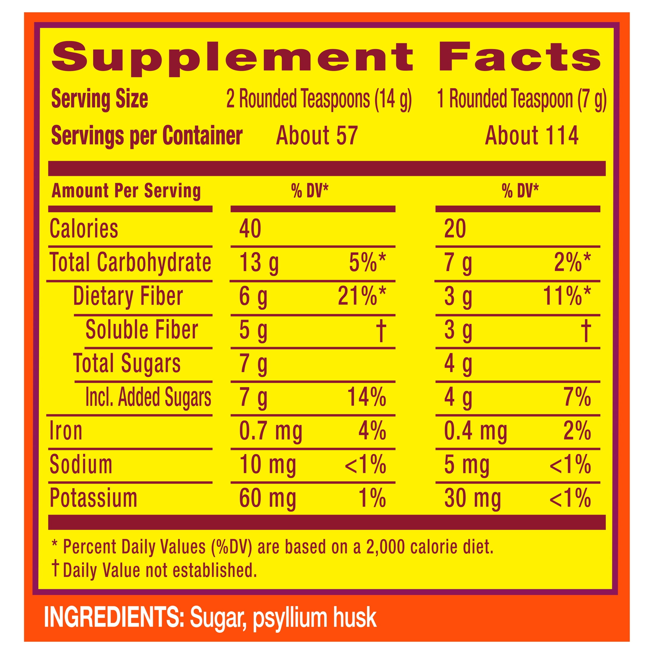 Metamucil Psyllium Husk, Unflavored Original Texture, Sugar, GLP-1 Friendly Fiber>, 114tsp