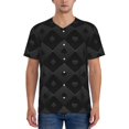 thumbnail image 4 of Haiem Hip Hop Hipster Baseball Jersey Button Down Shirts Sports Uniforms Men Women Jersey(Black Poker,XX-Large), 4 of 9