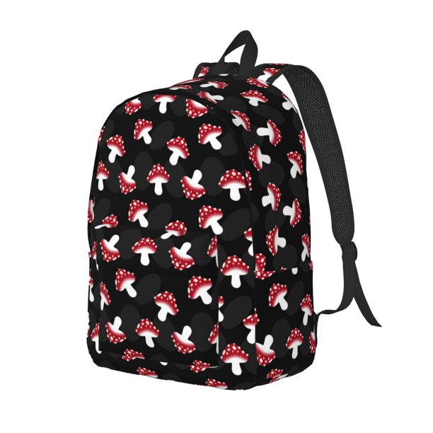 Fotbe Cartoon Mushroom Mochila de Lona con Estampado, Mochila Duradera, Mochila Versátil de Alta Calidad, Mochila Compacta Vintage-Medium