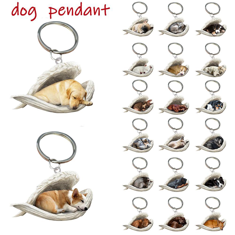 1pc Black Dog Keychain Cute Animal Key Ring Pendant Car Key Ornament Bag Accessories Pendant,Temu