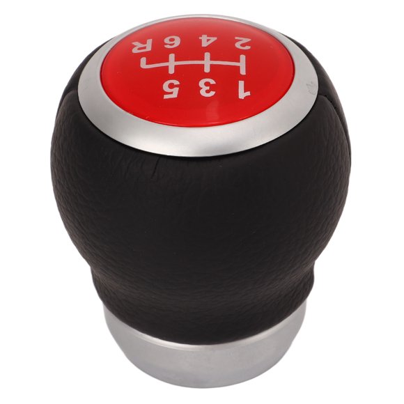Gearstick Head, 6 Speed Simple Installation Knob Ergonomics Design Comfortable Grip For Cars Red