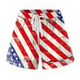 thumbnail image 2 of Aayomet Women's Shorts Drawstring Shorts Summer Elastic Belt Shorts Pockets (Red, S), 2 of 4