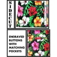 thumbnail image 7 of LA LEELA Men's Hawaiian Shirts Short Sleeve Button Down Shirt Floral Shirt Men Summer Beach Casual Vacation Tropical Shirts for Men Funny M Rose Mallow, Black, 7 of 7