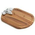 thumbnail image 6 of Woodard & Charles Acacia Cheese Board Serving Tray w/ Metal Accent, 12.25" x 8.25", 6 of 8