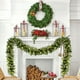 thumbnail image 4 of Decoración del hogar, corona navideña de agujas de pino de 2,7 metros con luces LED, corona navideña artificial iluminada, repisa de invierno, decoración de mesa para porche, coronas navideñas, decora, 4 of 9