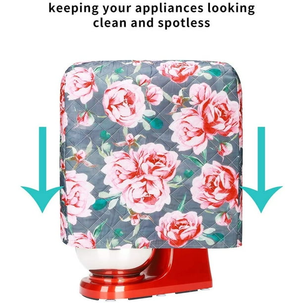 Stand Mixer Cover, Kitchenaid Mixer Cover with Beautiful Flowers  Print,Mixer Cover Compatible with 6-8 Quart Kitchenaid Mixers/Hamilton  Mixers/All