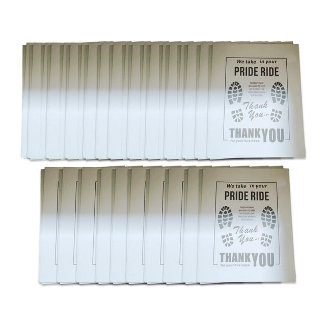 Colaxi 50Pcs Disposable Car Paper Floor Mat Multipurpose Oilproof Car Carpet Paper White B
