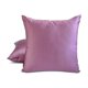 thumbnail image 2 of Fundas de almohada decorativas HomeCentric en morado claro (paquete de 2), 50 x 50 cm (20 x 20 pulgadas), fundas de cojín de satén liso para sofá, estilo moderno liso - Satén flameado morado claro, 2 of 8