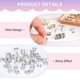 thumbnail image 2 of Paquete de 100 cuentas espaciadoras rondelle, 0.31 pulgadas/8mm cuentas sueltas de cristal checo con rhinestone [Color AB], 2 of 6