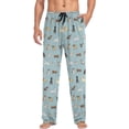 thumbnail image 4 of FREEAMG Cartoon Doodle Puppy Dog Pajama Pants for Men, Men's Separate Bottoms, Comfortable Sleep Lounge Pj Pants, 4 of 7
