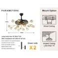 thumbnail image 2 of More Change Modern Sputnik Chandelier 15-Light 42" Crystal Ceiling Fan Retractable w/Remote, 2 of 13