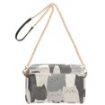 thumbnail image 2 of FORMRS Women Crossbody Purse with Chain Strap Vegan Leather Shoulder Handbag, Gray Cute Cats, 2 of 7