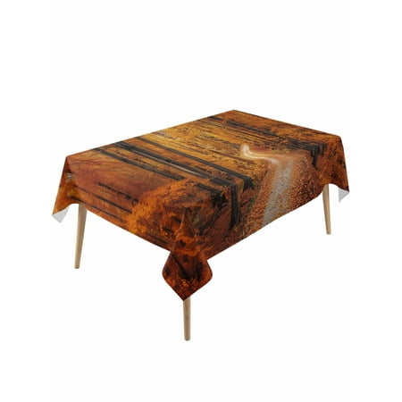 Orange Forest Table Cloth Fall Tree Botanical Maple Leaf Waterproof Tablecloth for Rectangle Tables Reusable Washable Fabric Table Cover for Restaurant Kitchen Dining Tables 54 x108 Orange Forest Table Cloth Fall Tree Botanical Maple Leaf Waterproof Tablecloth for Rectangle Tables Reusable Washable Fabric Table Cover for Restaurant Kitchen Dining Tables 54 x108