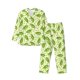 thumbnail image 1 of Balery Green Peas Pijama para Hombre de Dos Piezas con Manga Larga, Conjunto de Dormir y Descanso Suave con Bolsillos-Large, 1 of 7