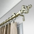 thumbnail image 2 of 1" Dia Adjustable 48"-84" Curtain Rod with Gerald Finials - Light Gold,(100-10-483), 2 of 3