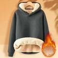 thumbnail image 6 of HAJWOH Sherpa Lined Hoodie Men Heavy Weight Fleece Lined Long Sleeve Hooded Sweatshirt Thick Warm Big and Tall Drawstring Pullover Tops Winter Oversized Sweater Dark Gray 5XL, 6 of 8