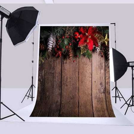 Image of MOHome 5x7ft Christmas backdrops Vintage board Christmas decorations backdrop christmas