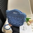 thumbnail image 4 of Nvzi Bolso de hombro tejido, bolso de mano tejido y bolso de cosméticos, bolso de mano tejido elegante para playa de verano, 9,05 x 5,51 x 6,69 pulgadas, amarillo, 4 of 4