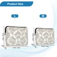 thumbnail image 4 of FORMRS 15"-15.6" Laptop Sleeve Protective Case Soft Carrying Quilted Computer Bag Cover, Light Gray Pattern, 4 of 7