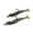 Black/Chartreuse Tail, variant on Marker 54 Shrimplets - Soft Plastic Shrimp Lure - 2.5" 4pk