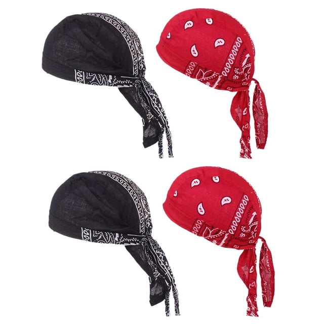 Gorro Turbante Yinane para Hombre 4 Piezas Quimioterapia Algodón Unisex Durag