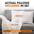thumbnail image 3 of Cheer Collection Faux Fur Throw Pillows 16" x 16", Set of 2 - White, 3 of 5